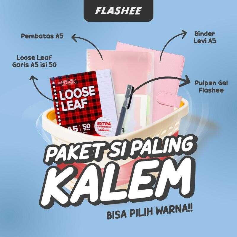 

Flashee Sekolah Set 4IN1 Paket Binder Kampus Kuliah Sudah Termasuk Buku Tulis