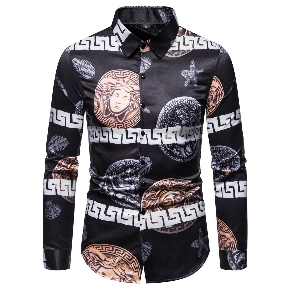 Pakaian Baru 2021 Semi Musim Panas Trendy Kemeja Lengan Panjang Pria 2608 Import