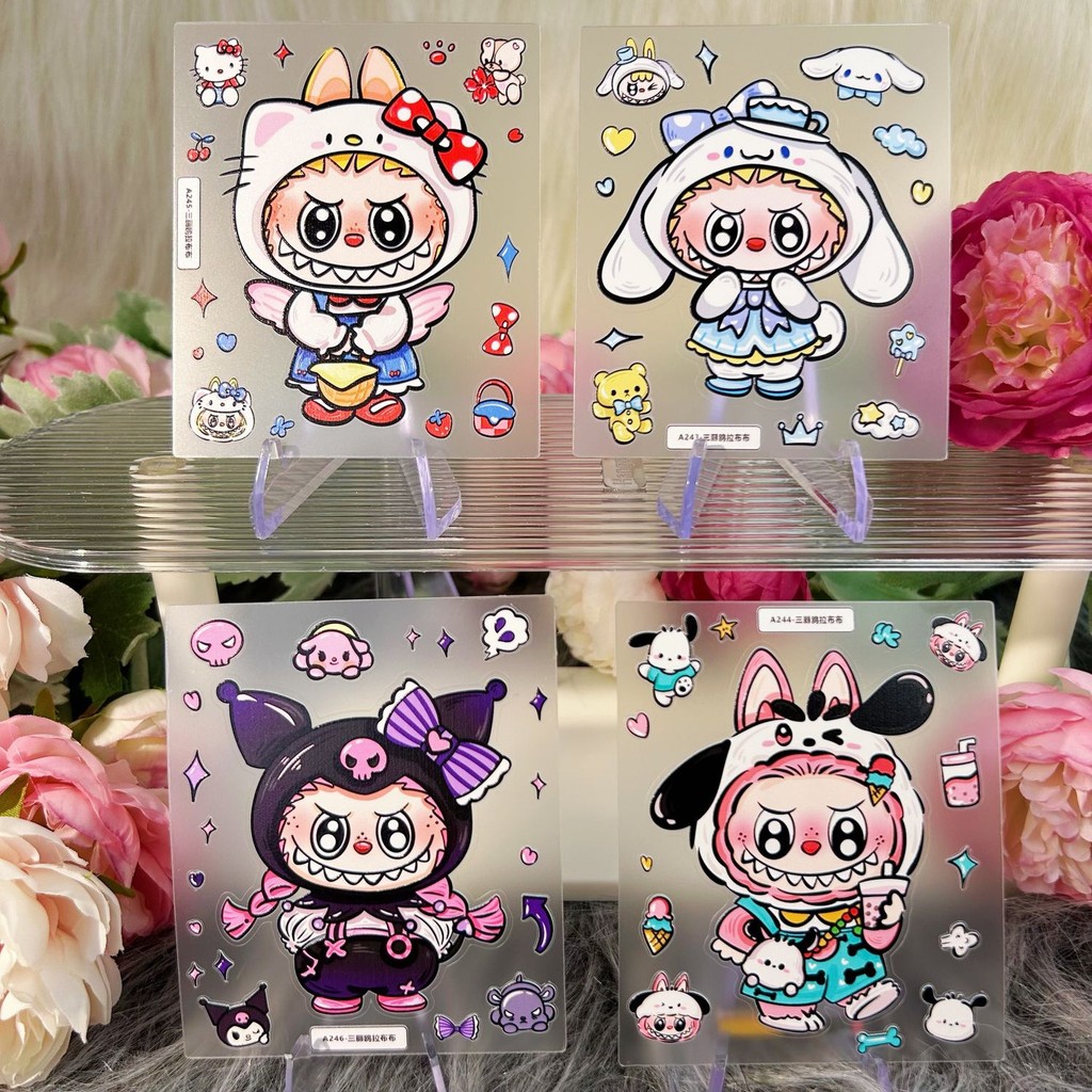 

Seri Labubu 5D Stiker Tiga Dimensi Timbul Xiaohongshu Gaya Yang Sama DIY Casing Ponsel Koper Stiker Buatan Tangan Akun Tangan