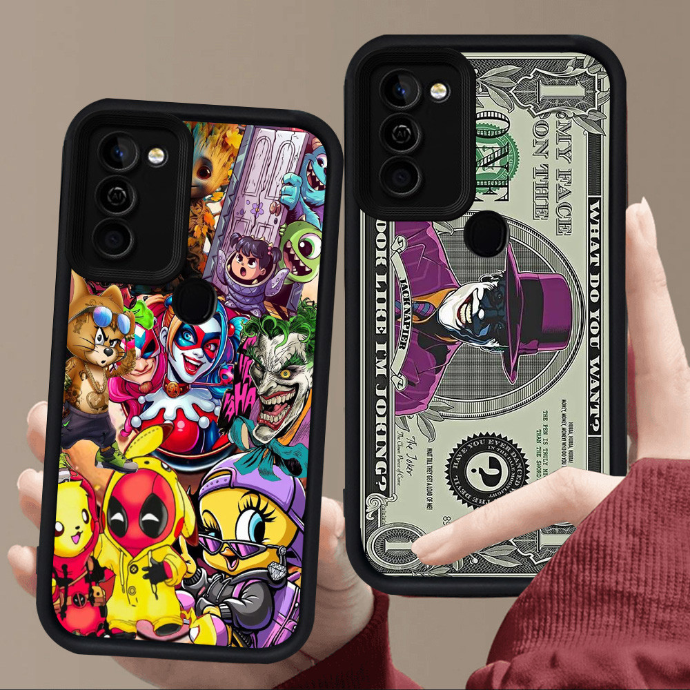 E18 Joker Casing untuk Silikon Hitam Infinix HOT 12 Smart 5 8 10 6 11 Play Plus