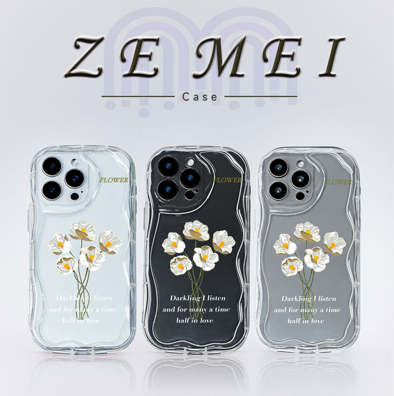 ZE MEI Clear Flower Case For Infinix Smart 5 6 (RM2 32GB RM3 64GB) 7 8 Hot 30i 9 10 11 12 30 Play No