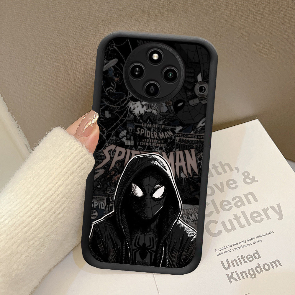 NB-60 Spiderman Shockproof Casing untuk Xiaomi Redmi 14C A3 A3X Poco X3 C75 C61 Pro