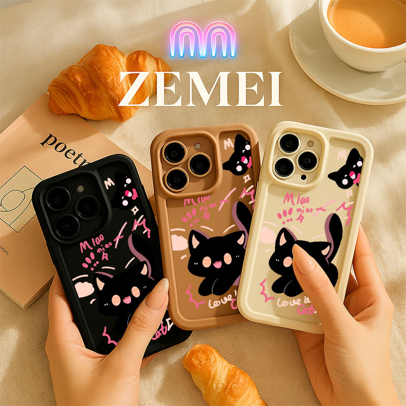ZE MEI Cat Soft Case Series Phone Case Infinix Smart 5 6（RM2 32GB RM3 64GB ) 7  8 Hot 9 10 11 12  Pl