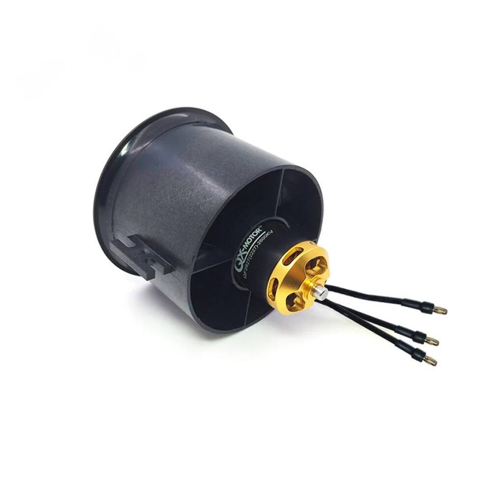 Motor Qx 70mm 4s 6s QF2827 Motor Brushless Kipas Saluran 12 Bilah untuk Pesawat Jet RC EDF