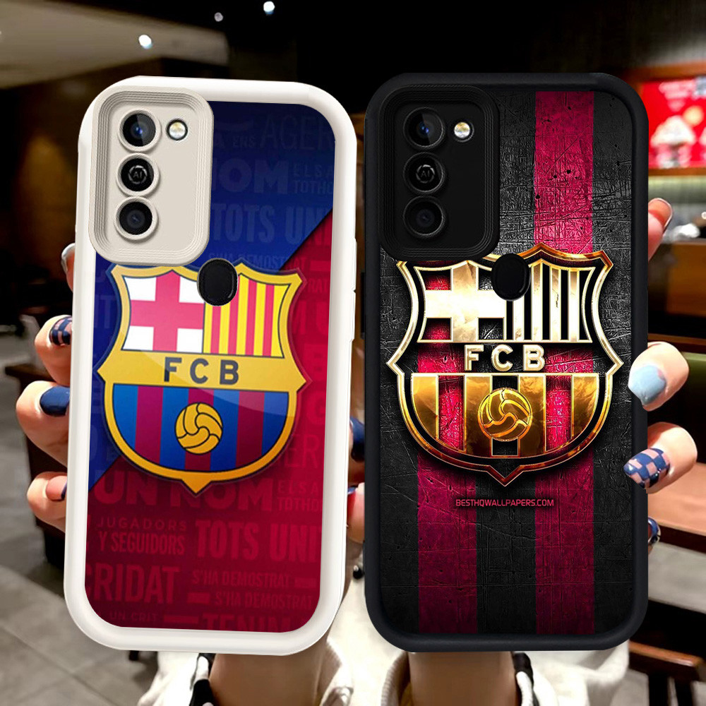 N121 Barcelona Silikon hitam putih Casing untuk Samsung A02 A11 M02S A21S A03S M02 A03 Core A02S A20