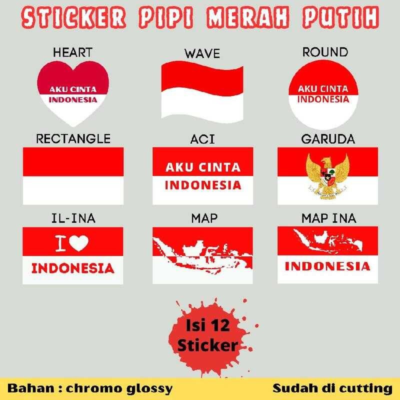

Pipi Bendera Merah Putih Isi 12 Sticker Paper Stationery