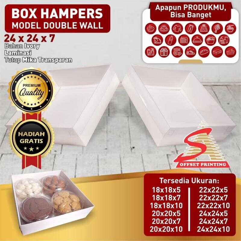 

24 x 7 Box Hampers tutup mika/box dus kemasan Pudding/Spiku/Marmer cake/cake/lapis legit