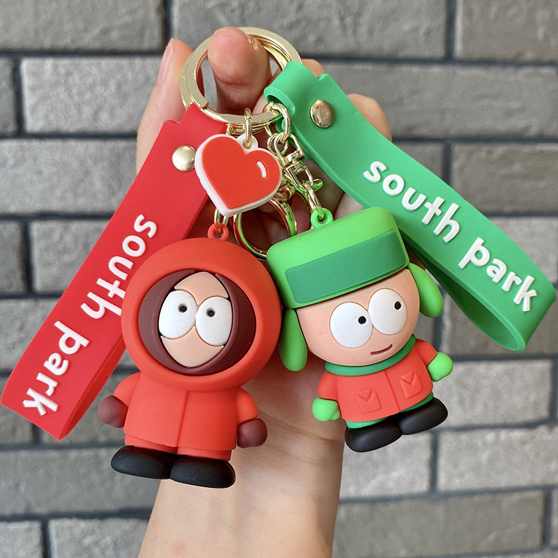 Gantungan Kunci South Park Band Amerika South Park Boneka Silikon Liontin Tas Mobil Hadiah Liontin