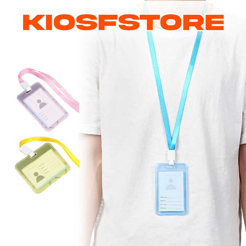 

KFS - NAME TAG ID CARD TRANSPARAN H635 GANTUNGAN KARTU NAMA PLASTIK VERTICAL LAYARD POTRAIT MOTIF POLOS TANDA PENGENAL BENING HORIZONTAL