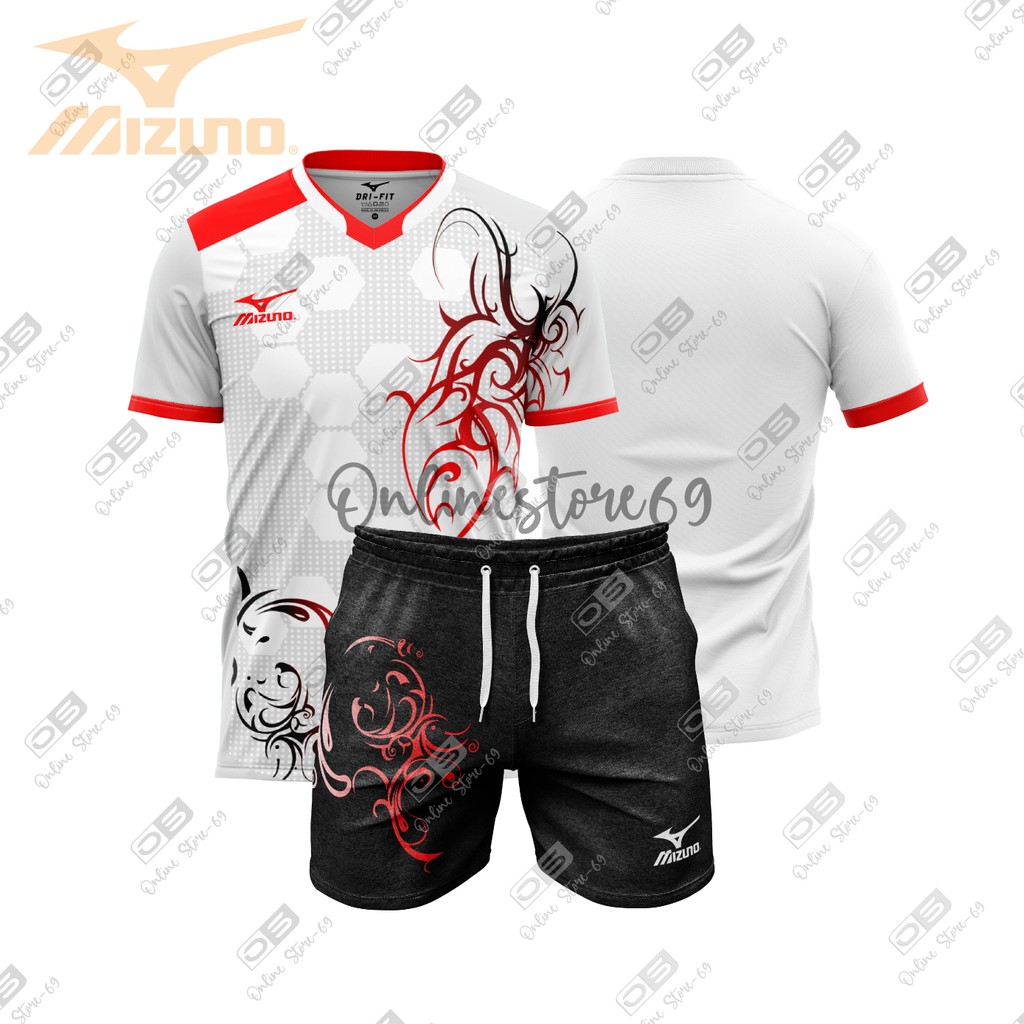 setelan baju volly mizuno . jersey voly . baju badminton mizuno , baju olahraga KH