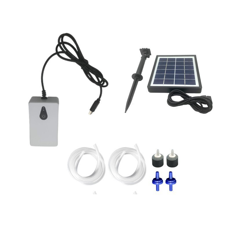 Oksigen Aquarium  Tanah dimasukkan AC/DC matahari, pompa oksigen tenaga ikan kecil