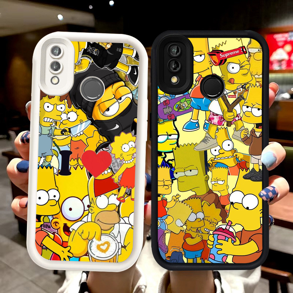 N92 The Simpson Silikon hitam putih Casing untuk VIVO Y93 V9 Y91 Y95 Y91C Case