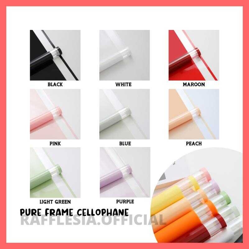 

[5 LEMBAR] Flower Pure Frame Cellophane Waterproof Kertas Bunga Buket Florsit Wrapping