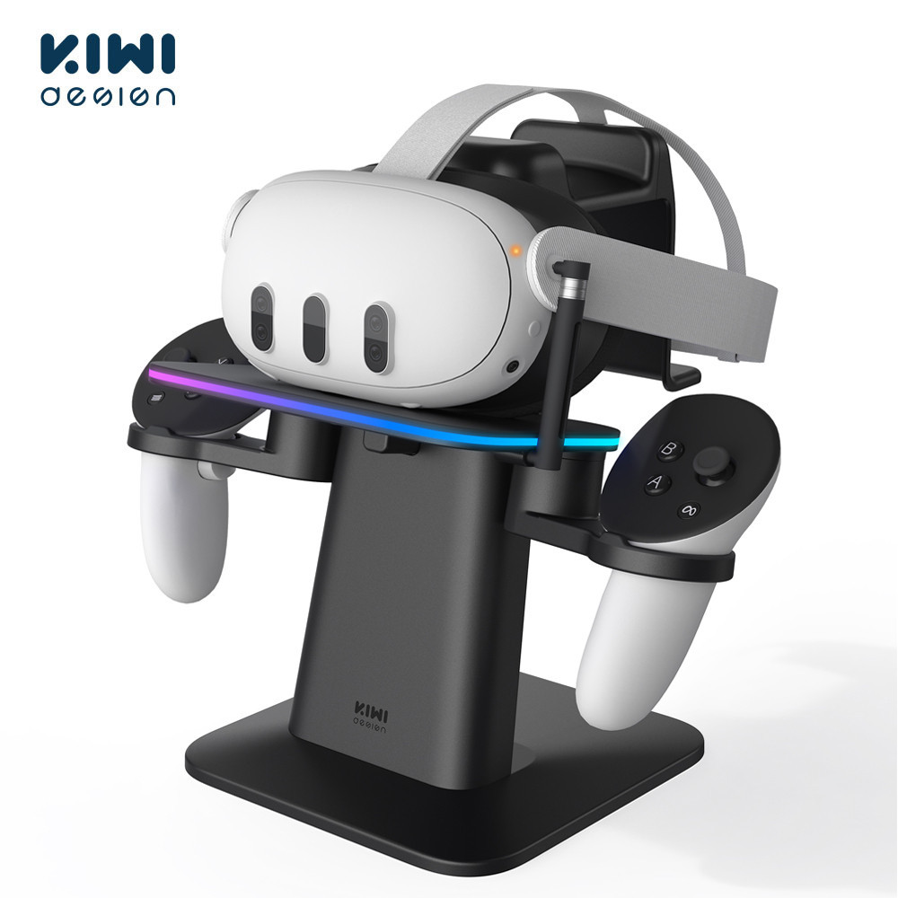 KIWI desain RGB Vertical Charging Stand for Oculus Quest 3/Quest 2/Quest Pro Accessories Meta Offici