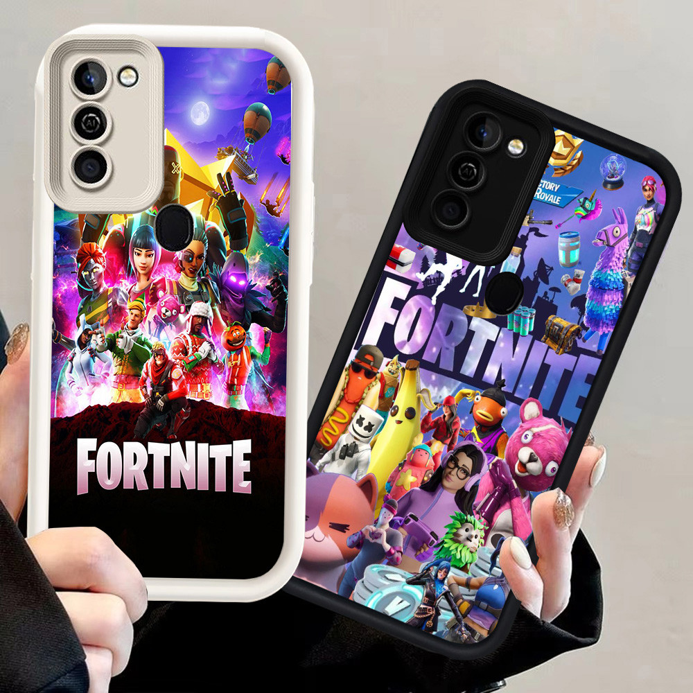 N61 Fortnite Silikon hitam putih Casing untuk Samsung A02 A11 M02S A21S A03S M02 A03 Core A02S A20S 