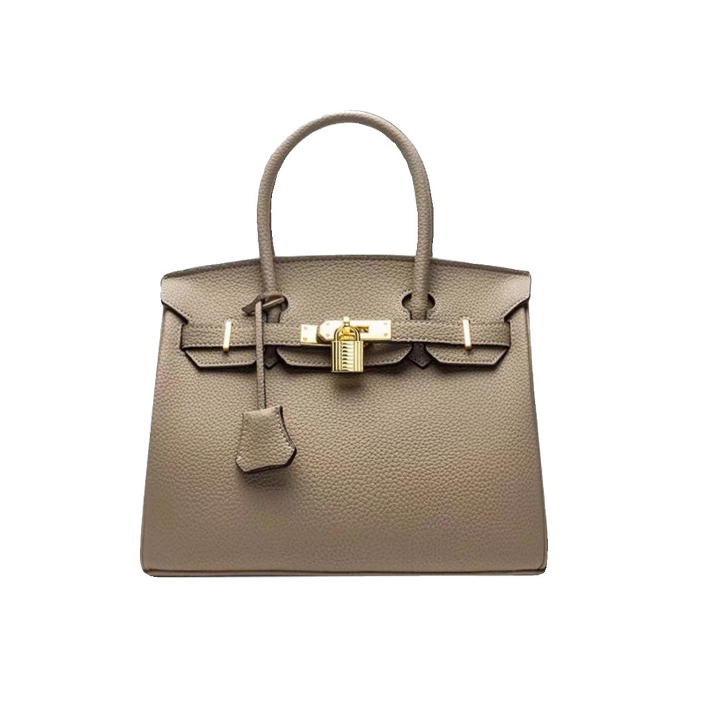 Cow Layer ZAMP Perancis 2024 Kapasitas Besar Baru Kulit Nyata Premium Perempuan Perasaan Kelly Bag T