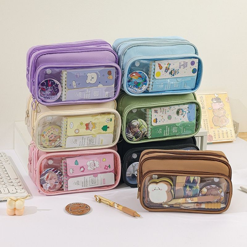 

Tas pensil tas nyeri, volume makanan, bahan insdiy, sepuluh lapis alat tulis anak laki-laki berkapa