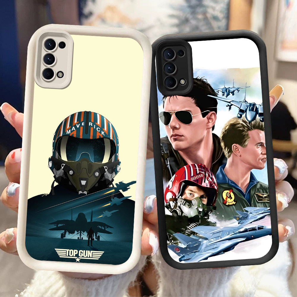 NA-96 TOP GUN Shockproof Casing untuk OPPO Reno 4 5 6 Find X3 Lite Realme C65 Narzo N53 N63