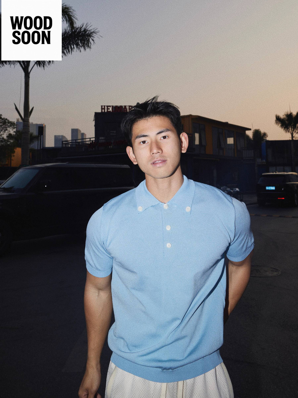 PAPASLILMONSTER Santai Bernapas Kerah Palsu Serbaguna Warna Solid Slim Fit Setengah Kaos Polo Lengan