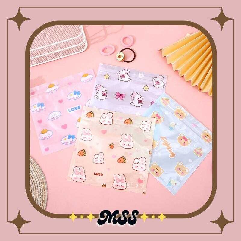 

MSS-(COD) Zip Lock Tas Cookie Gambar Karakter Ziplok Permen Kue Kemasan Mini 13.5cm Plastik Klip Serbaguna Dengan