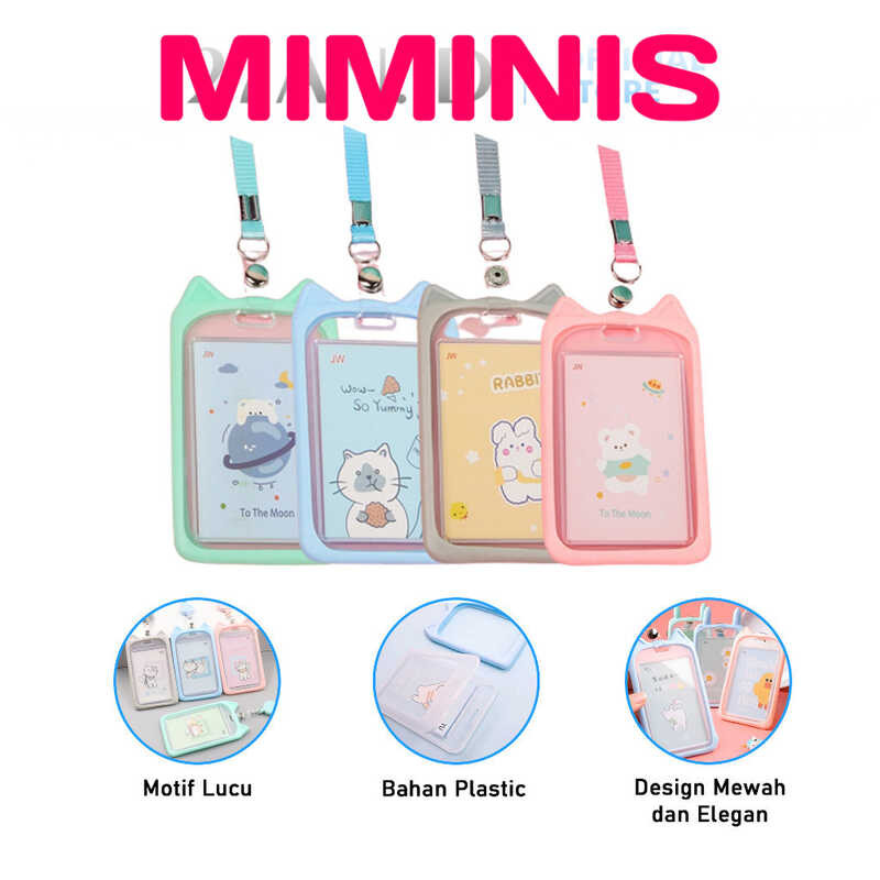 

Minimis - HOLDER GANTUNGAN TALI H497 KARTU AKSES KANTOR MRT BUSWAY LANYARD CARD HOLDER MOTIF KUCING