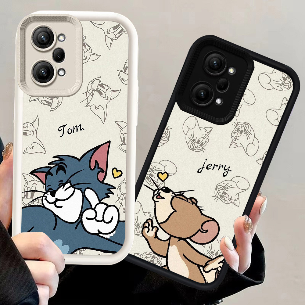 N41 couple Cat Mouse Silikon hitam putih Casing untuk Xiaomi POCO M6 M7 X7 F5 X5 F6 Pro 5G Case