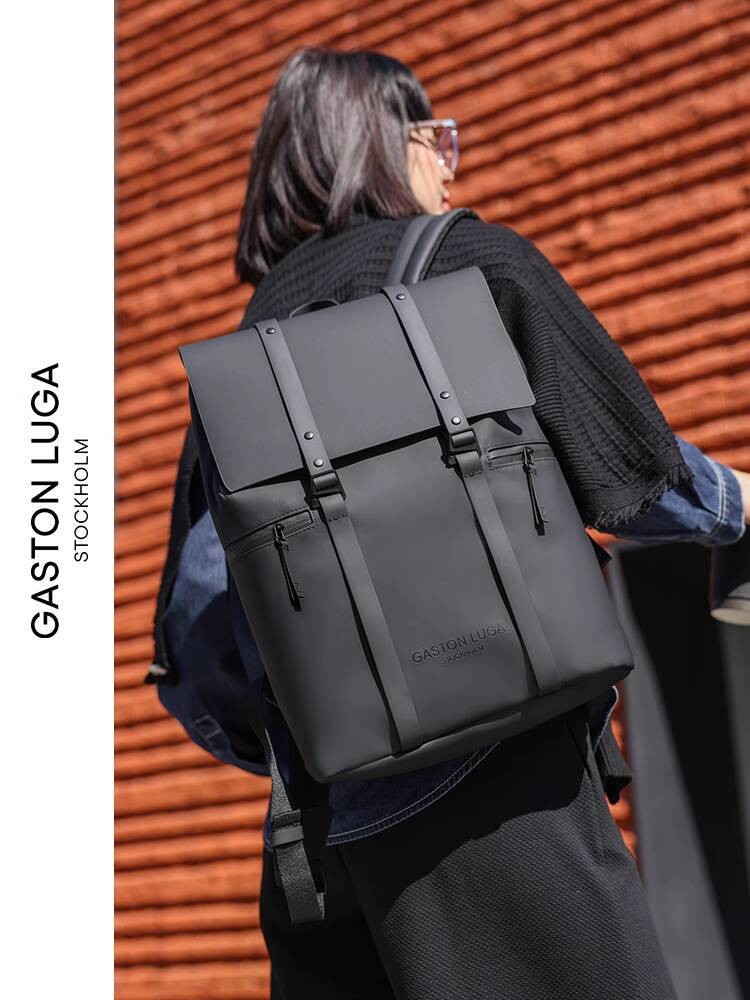 Komputer Kulit Wanita Gaston Luga untuk Perjalanan Luar Ruangan Kapasitas Besar Tas Sekolah Pria Ran