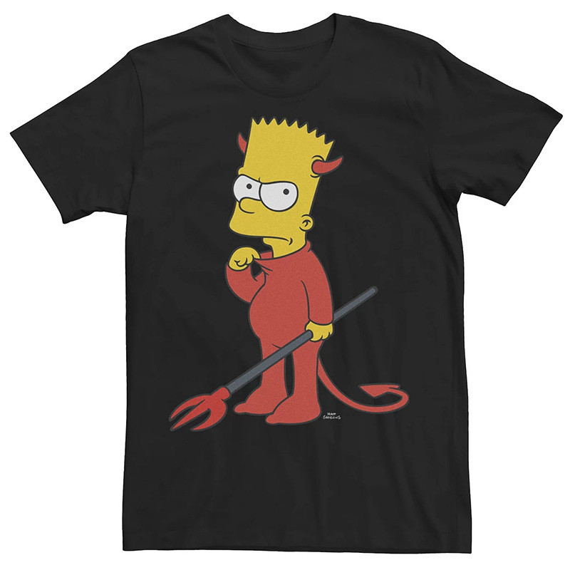 1989 Bart Simpson The Simpsons Classic Anime Collaboration Short Sleeve Loose Cotton T-shirt