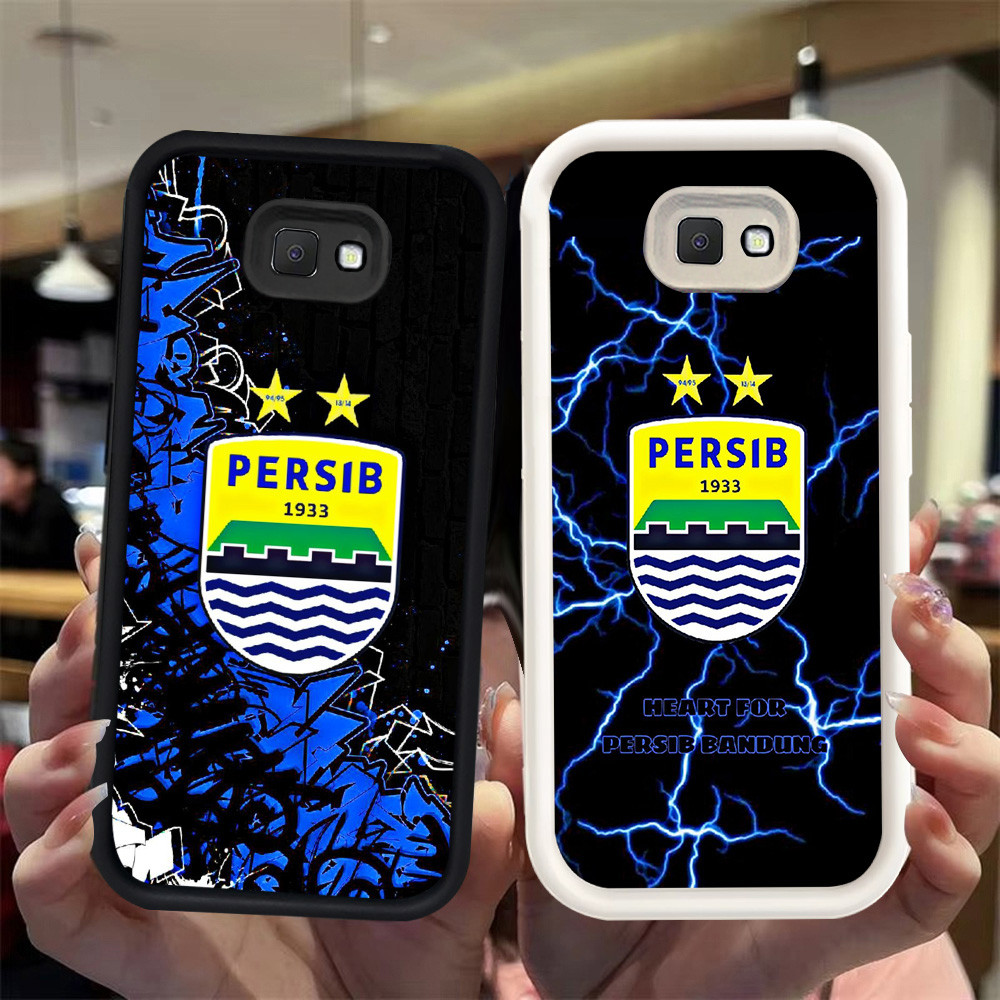 N109 Persib Silikon hitam putih Casing untuk Samsung J7 J2 J4 J6 Prime Plus Pro Case
