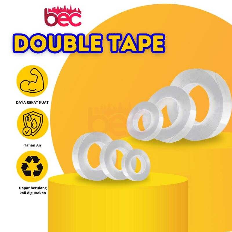 

[BEC] Double Merk B.E.C House Nano Ivy Grip Isolasi 2 Sisi Solatip Tape