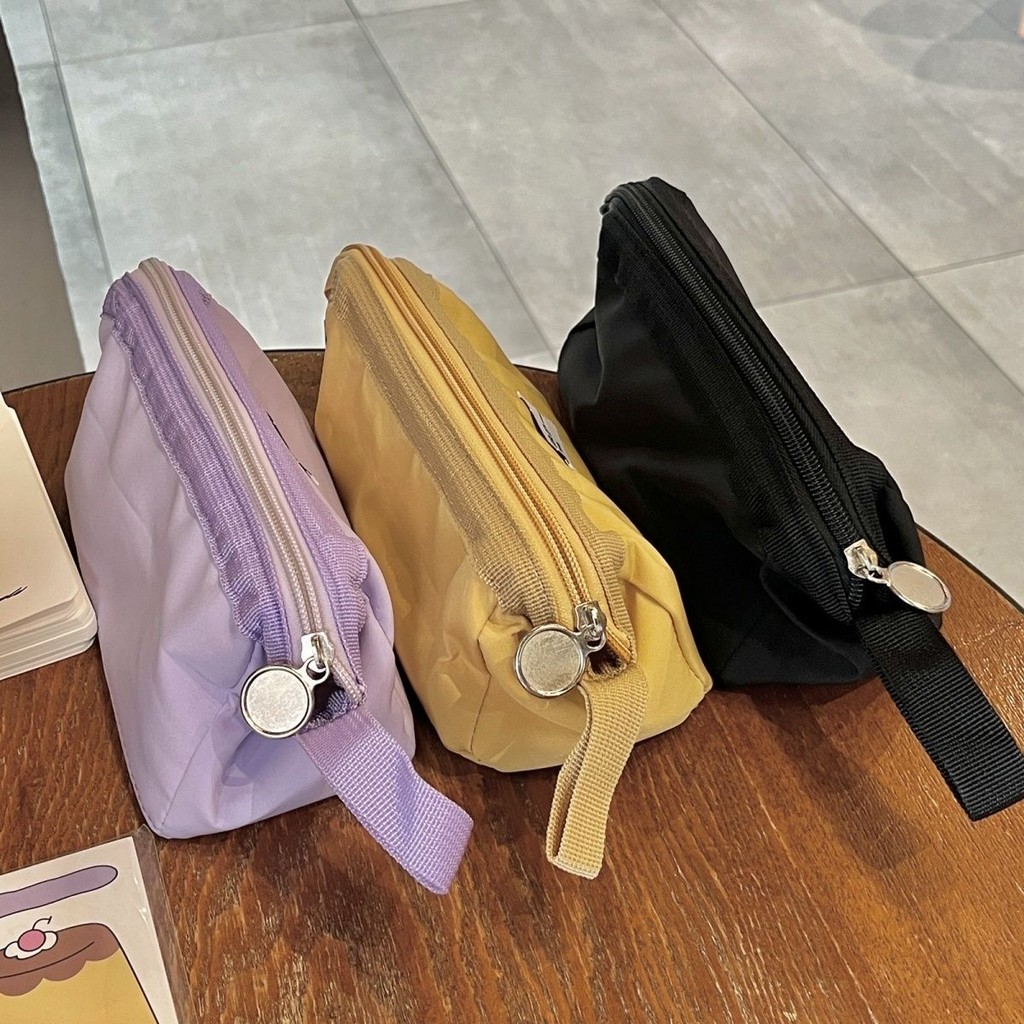 

Jepang 2025 Tas Pensil Baru Keju Keju Warna Polid Solid Berkapasitas Tinggi Kapasitas Besar Kotak Penyimpanan Vertikal Kotak alat tulis