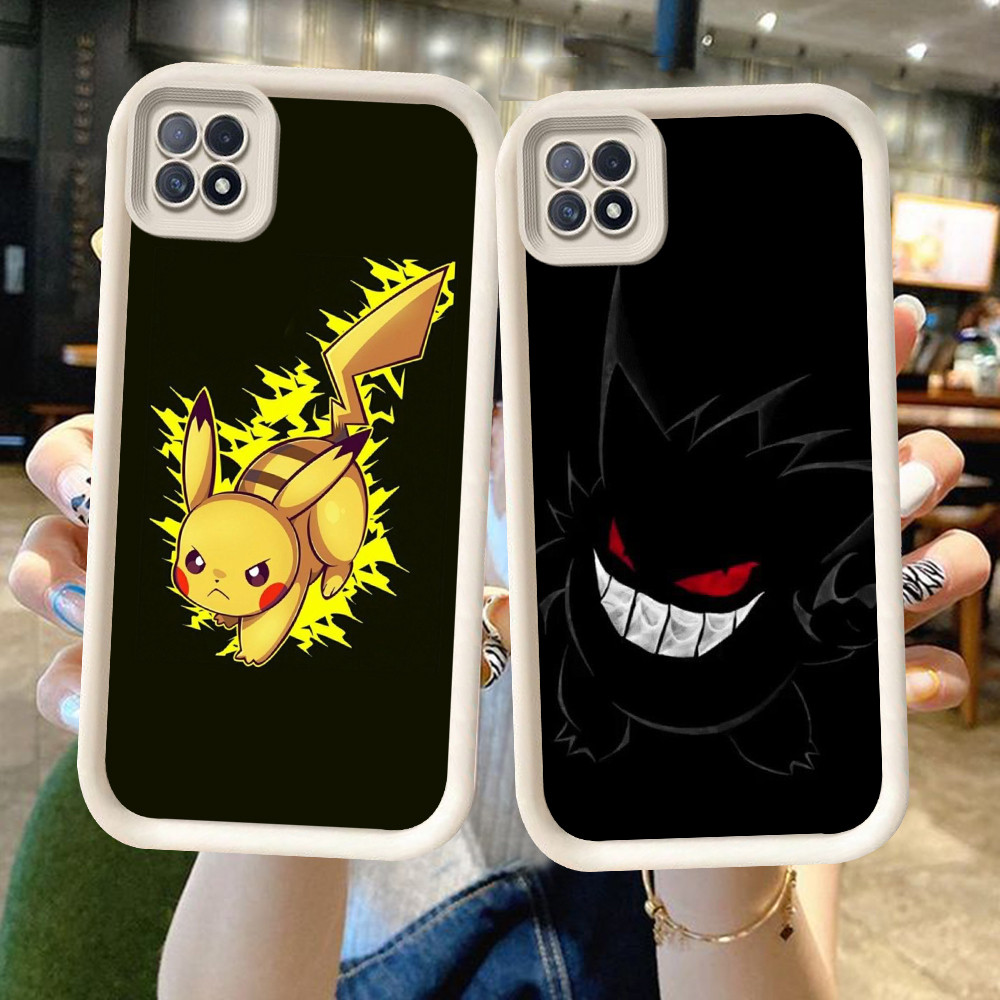 NA-64 Pikachu Pokemon Shockproof Casing untuk OPPO A93 A16E A16K F17 Reno 4F Realme C20A C11 C20 Pro