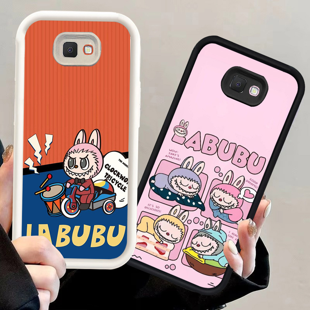 N79 LABUBU Silikon hitam putih Casing untuk Samsung J7 J2 J4 J6 Prime Plus Pro Case