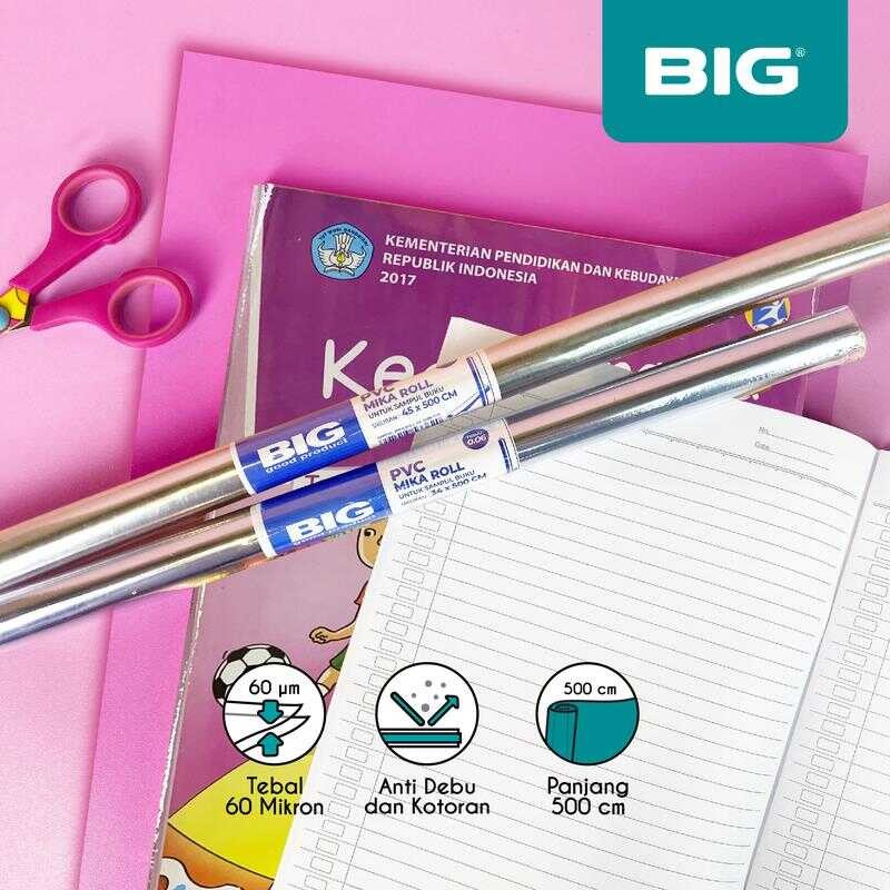 

BIG Sampul Buku Plastik Mika Rol Tebal 60 Mikron Stationery