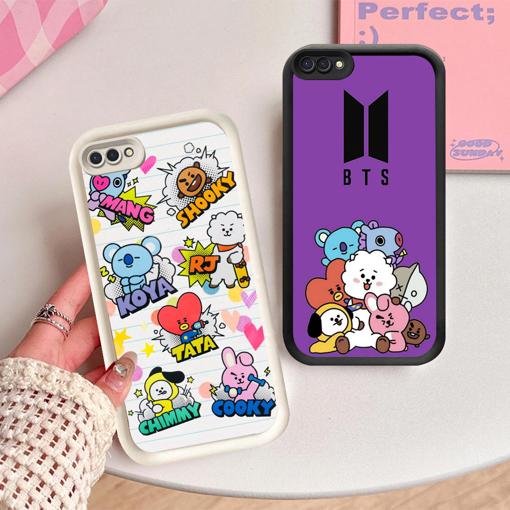 NA-11 BTS BT21 Shockproof Casing untuk OPPO A5 A3S A1K A12E Realme C2 C2s