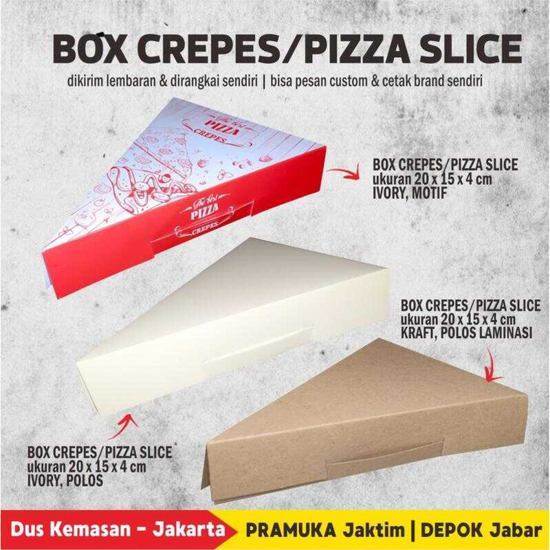 

Box Pizza Slice POLOS / Crepes 20*15*4 ( ISI 5 PCS )