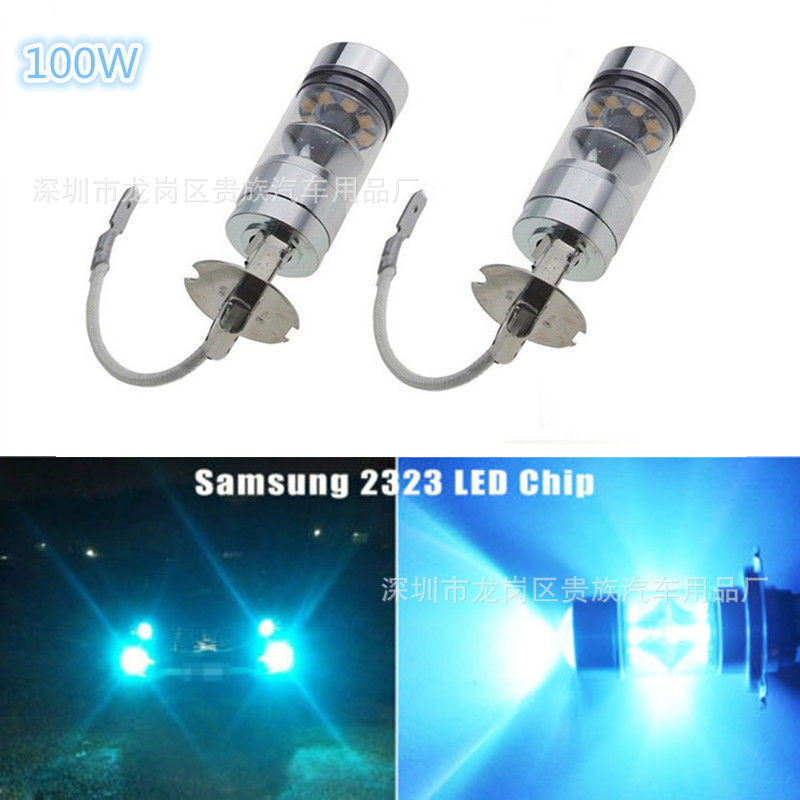 Lampu Kabut Fog Lamp Mobil  LED otomatis tenaga tinggi H1 H3 100W 20LED 2323 cahaya kabut biru es