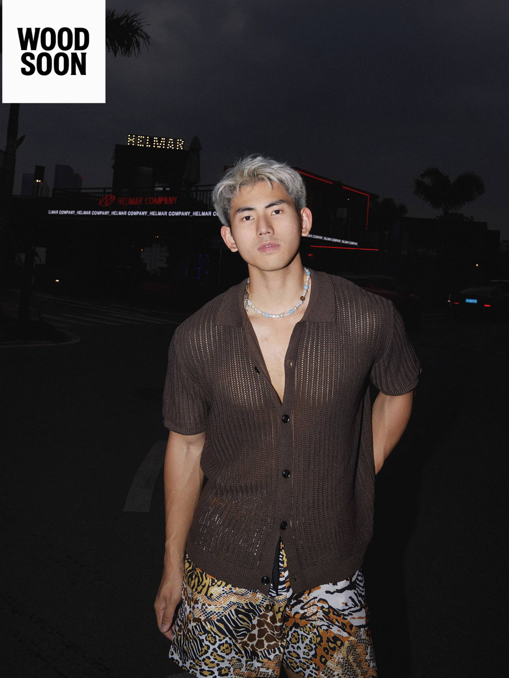 Kemeja Rajut Gaa Uang Lama Amerika Santai Longgar Lengan Pendek Berongga untuk Pria Musim Panas Atas