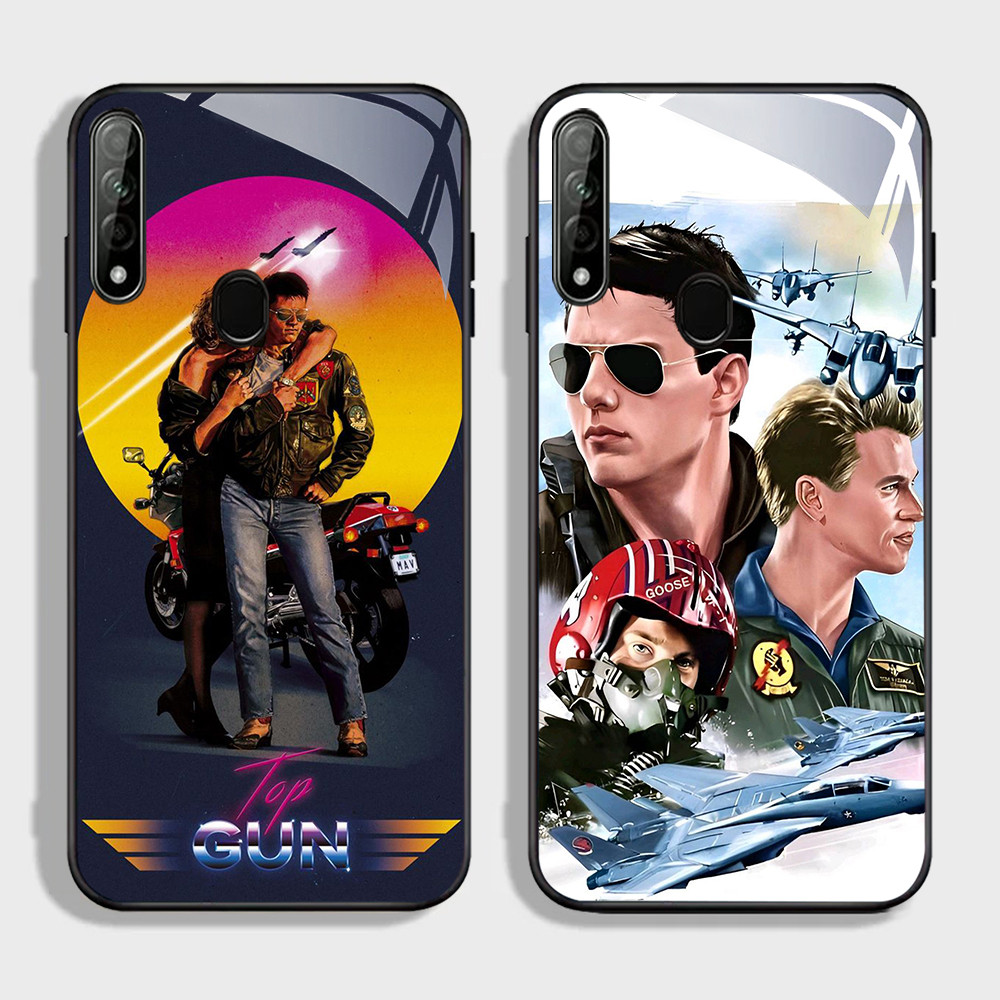 NA-96 TOP GUN HD Softcase Kaca Glossy untuk OPPO A31 A32 A53 A53S A33 Realme 7i C17