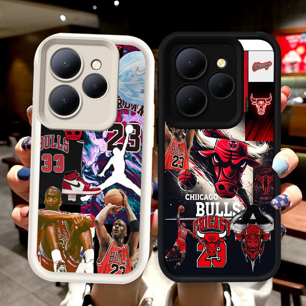 N46 Basketball Logo Silikon hitam putih Casing untuk Tecno Pova 7 6 5 Pro Case