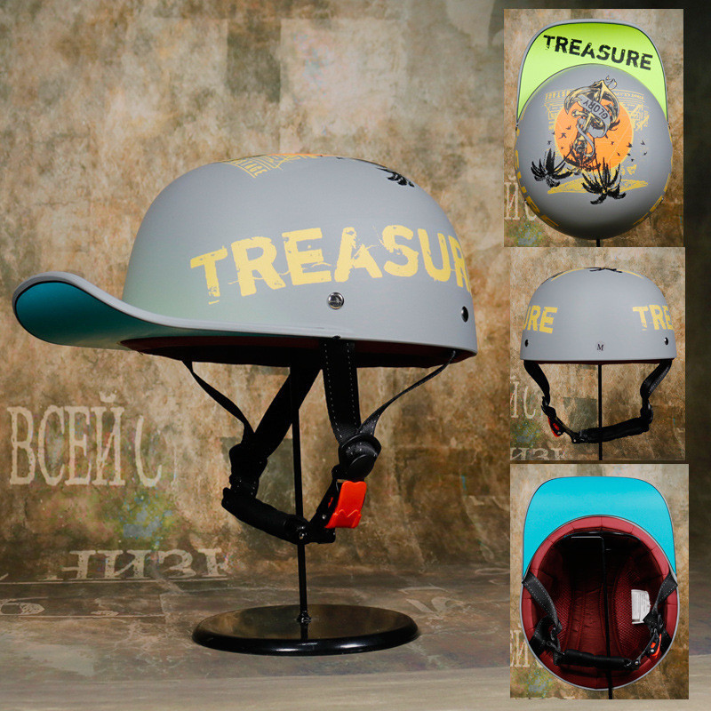 Helm  Gangster DS Personalized Baseball Harley Electric Car Half Scooter Ladle Duck Tongue Hat Helme