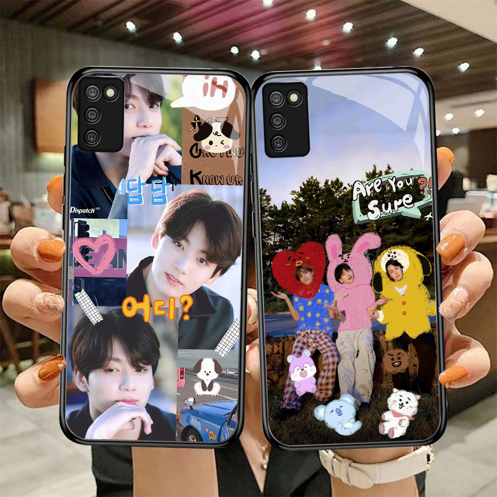 DF-24 BTS Boy TPU HD Glass Casing untuk Samsung A03S A71 M02S A02S A51