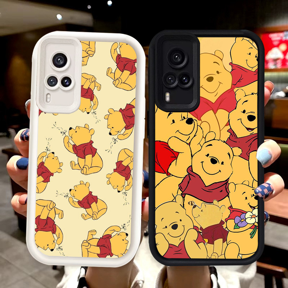 N70 winnie the pooh Silikon hitam putih Casing untuk VIVO Y53s Y51 Y51S Y51A Y33 Y31 Case