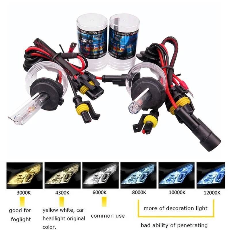 35W 2PCS Kit Lampu HID Xenon H1 H3 H7 H11 880 9005 9006 3000K 4300K 6000K 8000K DC 12V Mobil