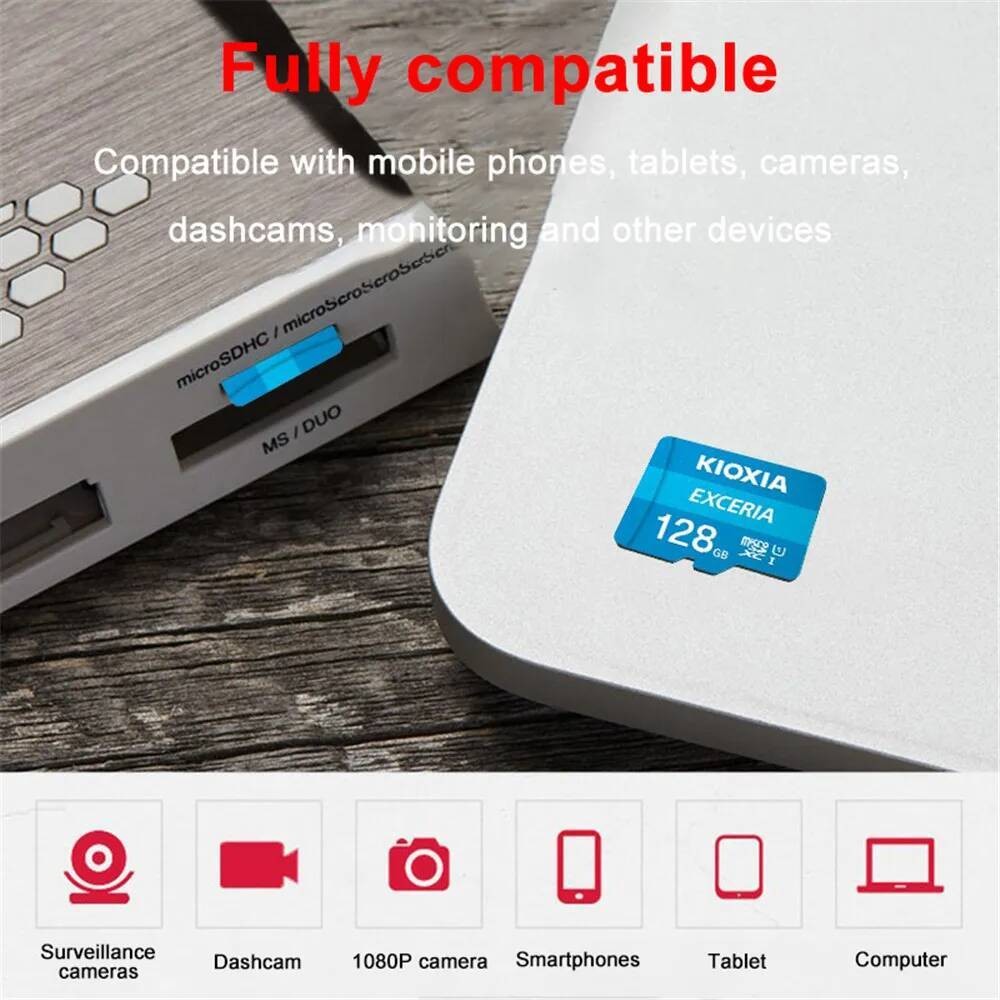 Kartu Memori Micro SD EXCERIA KIOXIA U1 16GB 32GB 64GB 128GB Kelas10 A1 Kartu TF Dulu Toshiba Mi
