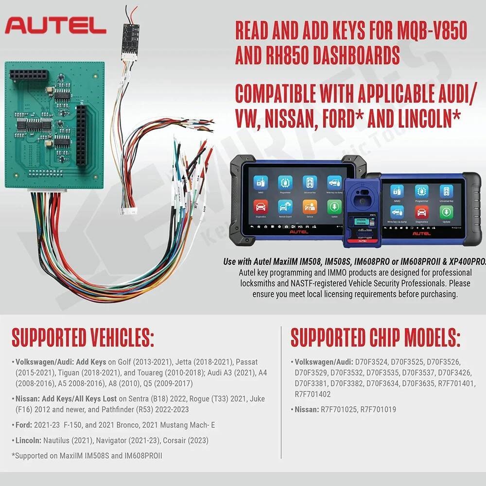 APB131 AUTEL Adapter Aksesori Pemrograman Kunci Lanjutan Digunakan Dengan Autel XP400 PRO/IM508 IM50