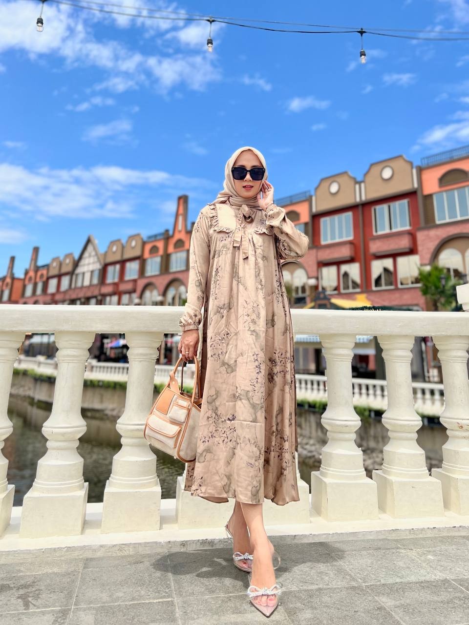 MIDI DRESS SILK IMPORT/ GAUN VIRAL 2024 / MIDI DRESS WANITA BAHAN JATUH / DRESS KONDANGAN / MIDI DR