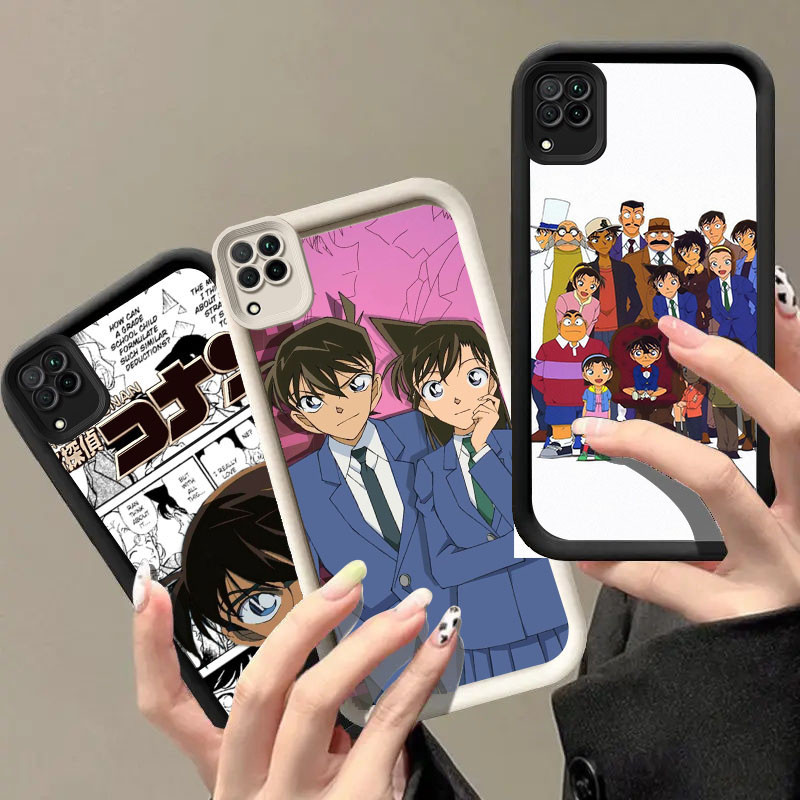 Hp Clear Plating B8 Detective Conan Casing untuk Samsung A22 A12 5G silikon lunak Soft Case Casing