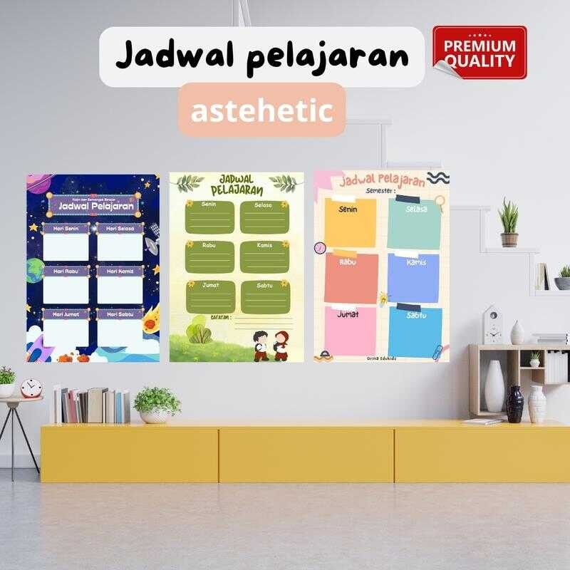 

PREMIUM Jadwal Pelaran Aesthetic Ukuran Besar Kertas Tebal Putih Poster Dinding Premium Untuk Anak Sekolah Alat Belar
