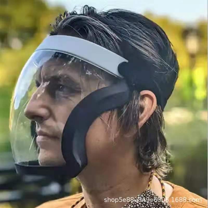 Terintegrasi wajah protektif definisi tinggi, angin, topeng debu anti kabut transparen, isolasi kaca